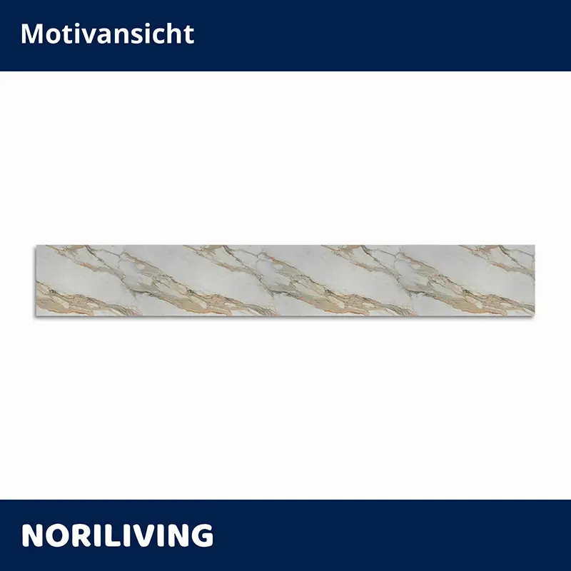 lange Bordürenfliese in Beige mit Marmoroptik