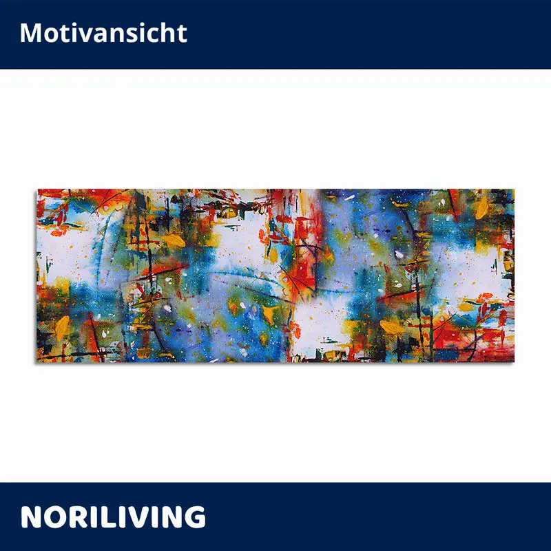 Buntes abstraktes Panorama auf Leinwand