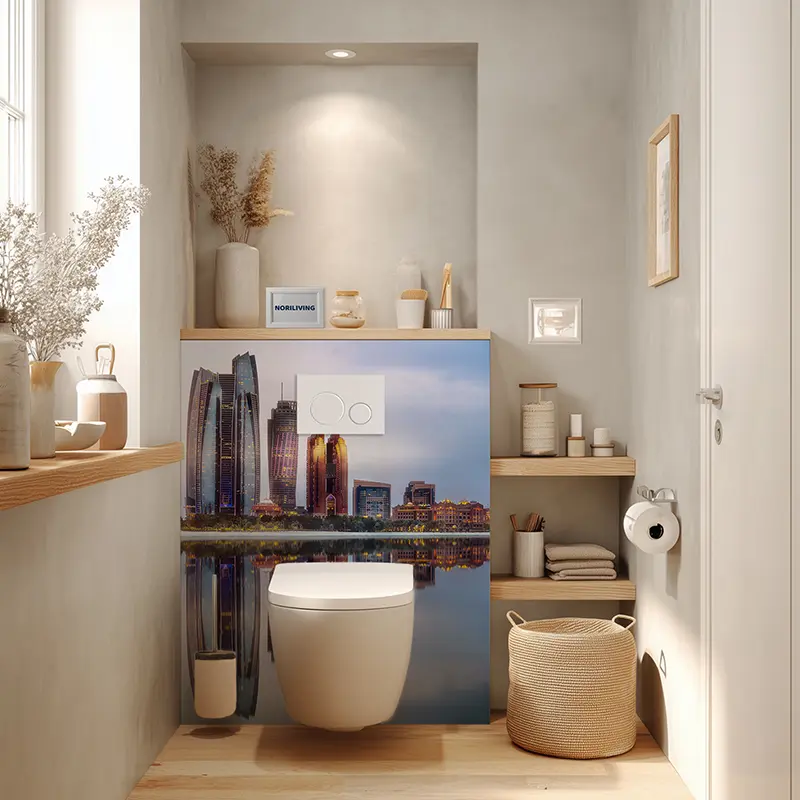 Toilettenrückwand Alu Abu Dhabi Hochhaus 660