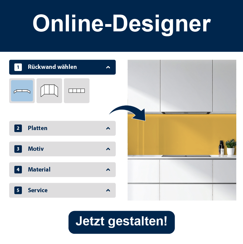 Designer Küche Rückwand ESG-Glas
