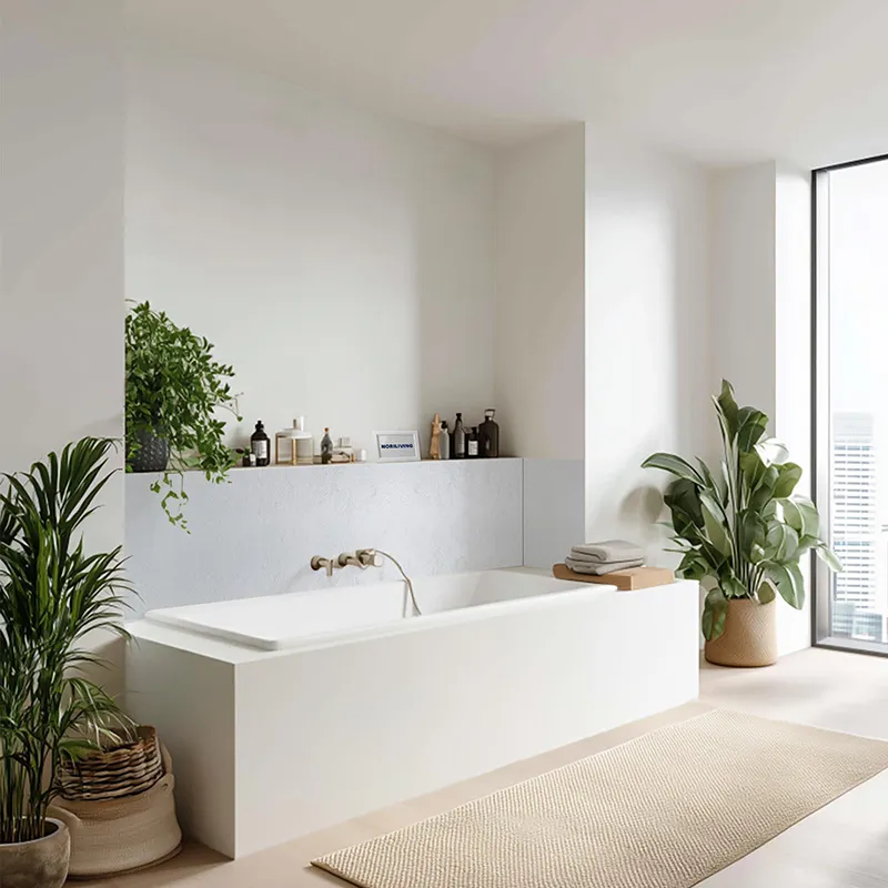 Badrückwand Alu Beton Stein hellgrau 646