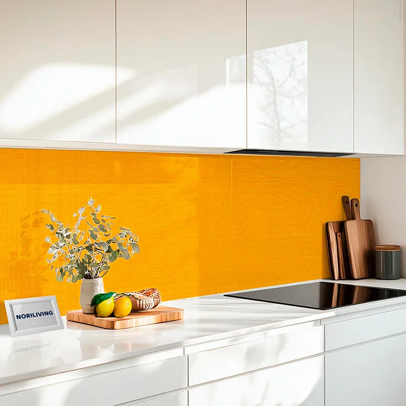 Fliesenspiegel Alu 1-4 teilig Gewebestruktur Gelb 2252