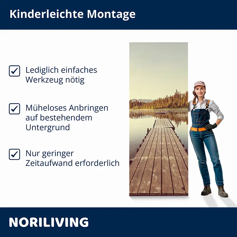 Grafik: Checkliste zur einfachen Montage mit Handwerkerin