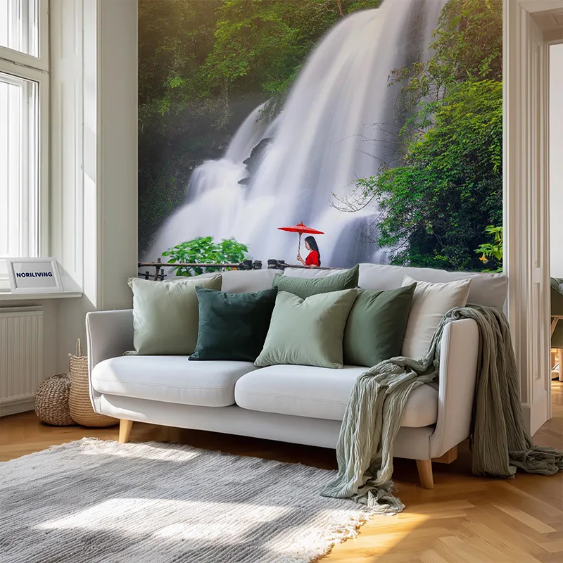 Wohnzimmerrückwand Alu Wasserfall Pha Dok Siew in Chiang Mai Thailand 703