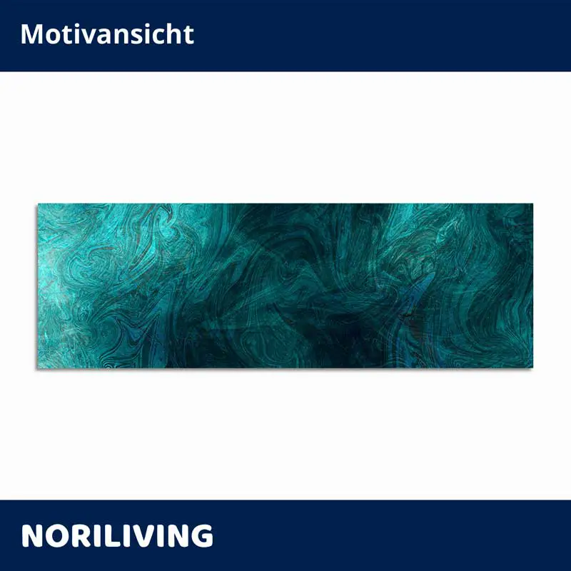 Abstraktes türkises Meergrün Panorama auf Leinwand