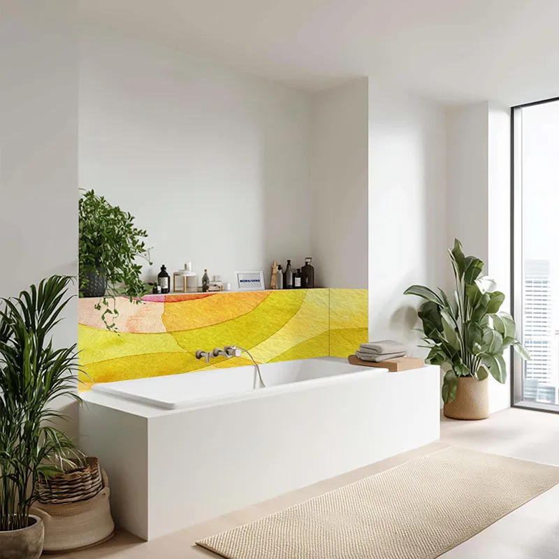 Badrückwand Alu abstrakte Aquarellkreise 407