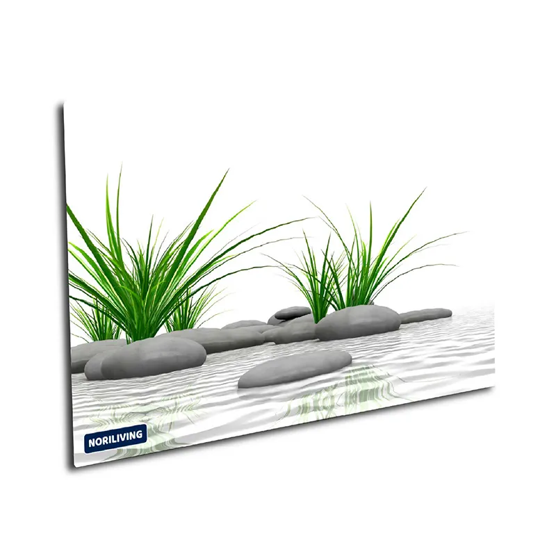 Muster Küchenrückwand Zen Gras Steine 940
