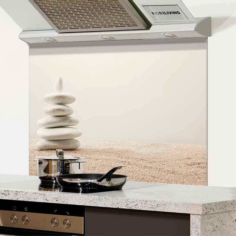 Spritzschutz Küche - Herd Alu Zen Sand beige 298