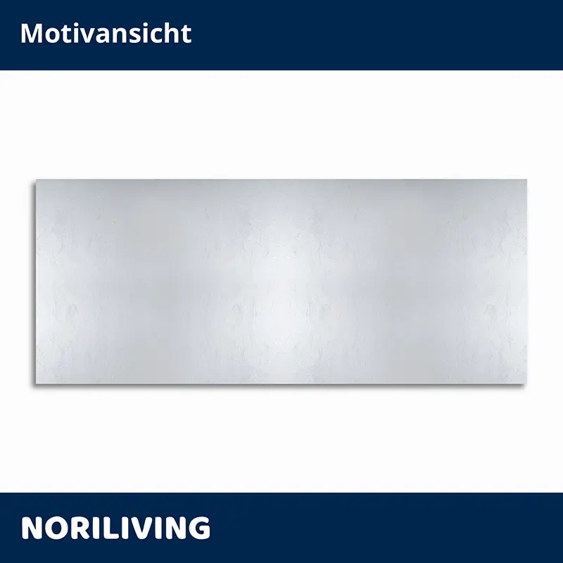 Rechteckiges Wandbild in silberner Betonoptik