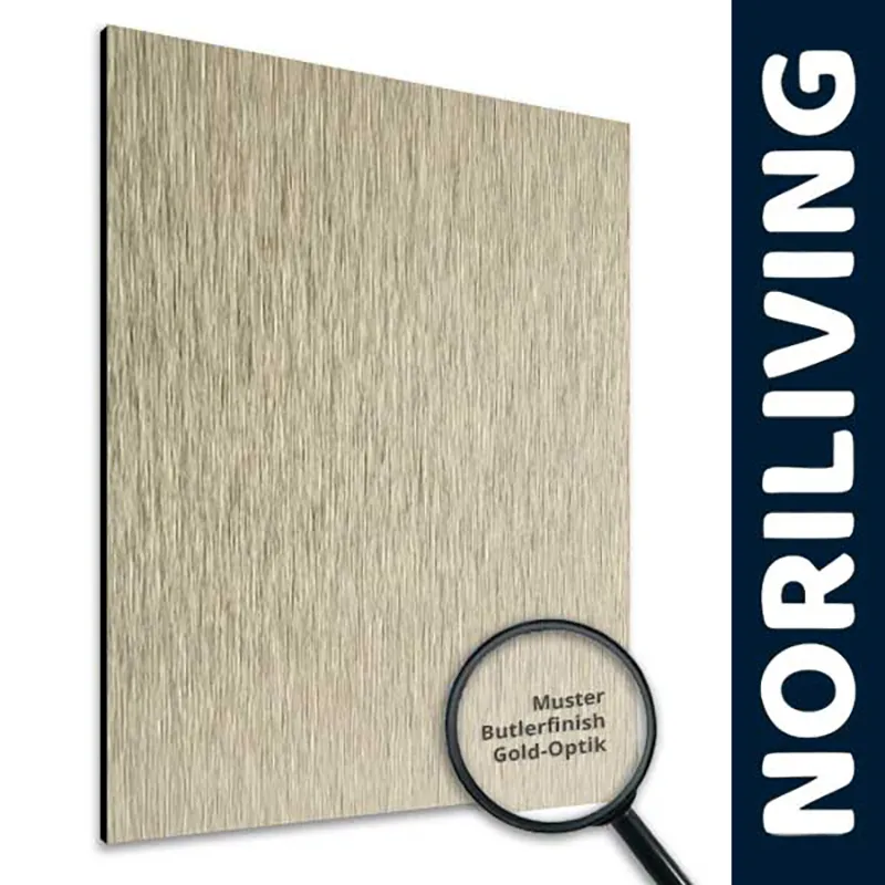 Muster Duschrückwand | Küchenrückwand Butlerfinish Gold