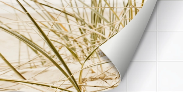 Detailansicht Strandgras Motiv auf abziehbarer Tapete