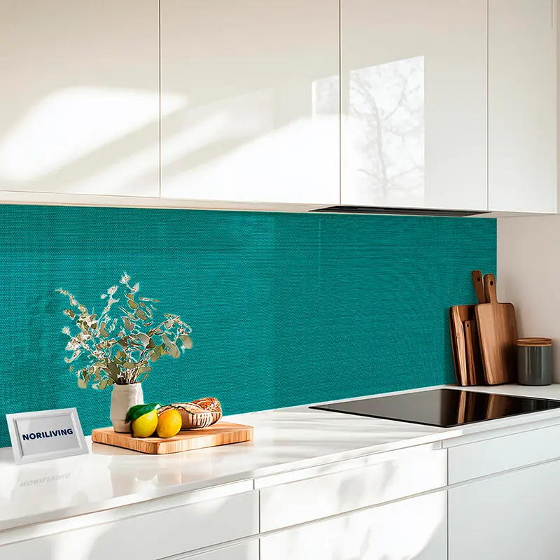 Fliesenspiegel Alu 1-4 teilig Gewebestruktur Blau 2248