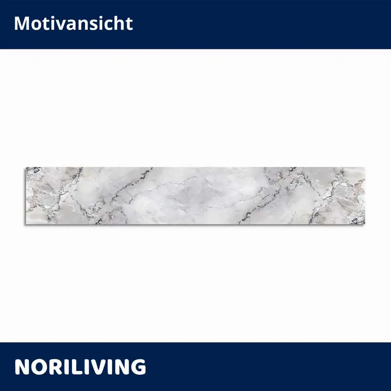 Marmoroptik Wandpaneel lang weiß-grau