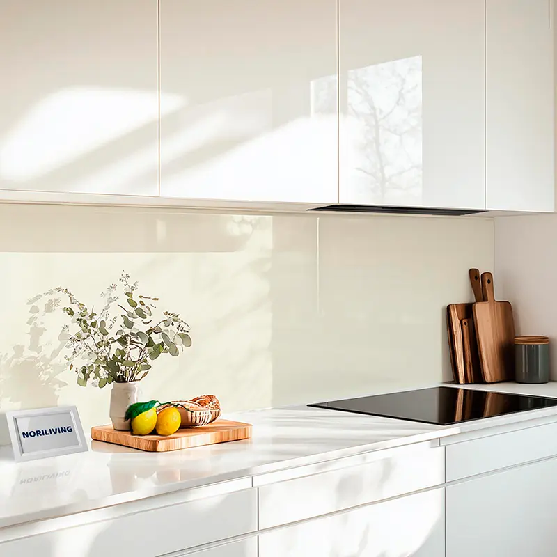 Fliesenspiegel Alu 1-4 teilig Unifarbe gedrucktes Weiß 2323