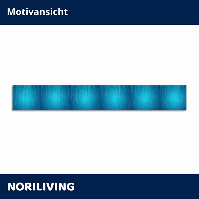 Dekoratives blaues Wandpanel horizontal 6-teilig