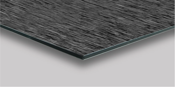 Glasscheibe mit bedruckter Holzstruktur