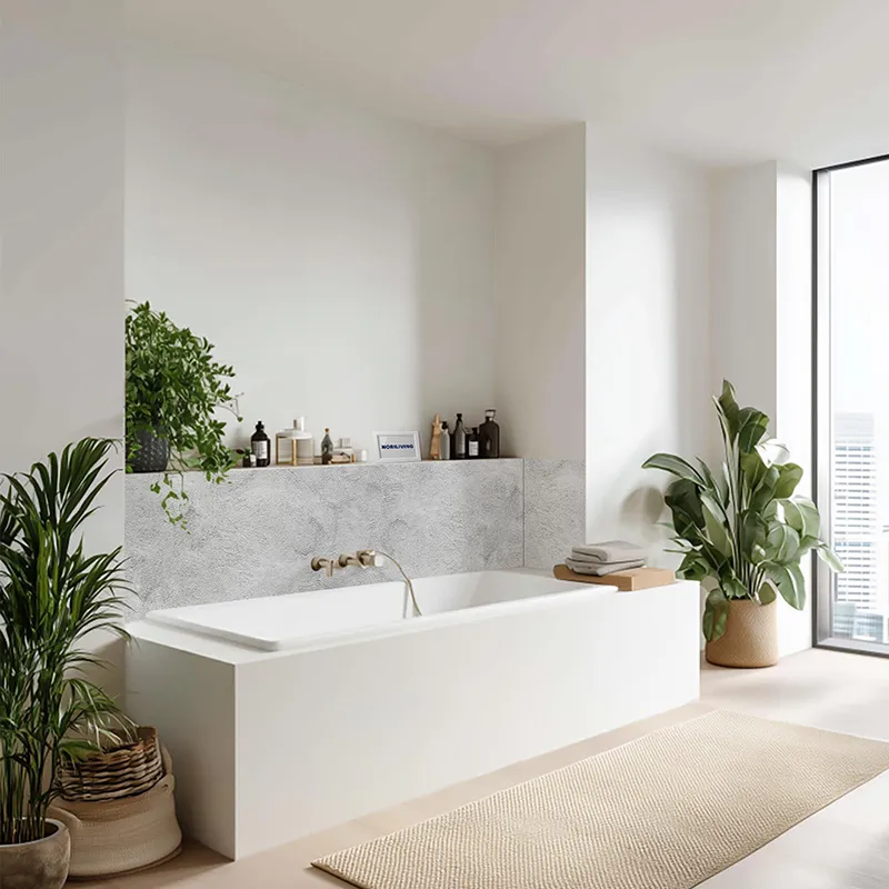 Badrückwand Alu Rauputz 904 schwarz-weiß