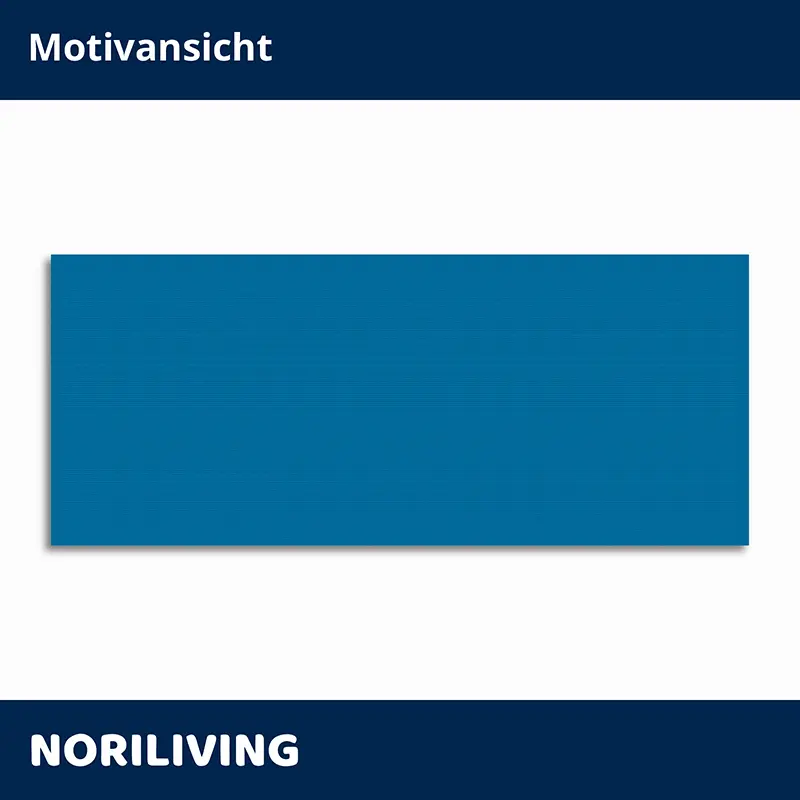 Rechteckiges blaues Leinwandbild (Motivansicht)
