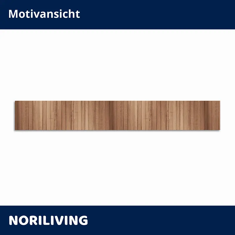 Langes Holz-Wandpaneel in brauner Dielenoptik