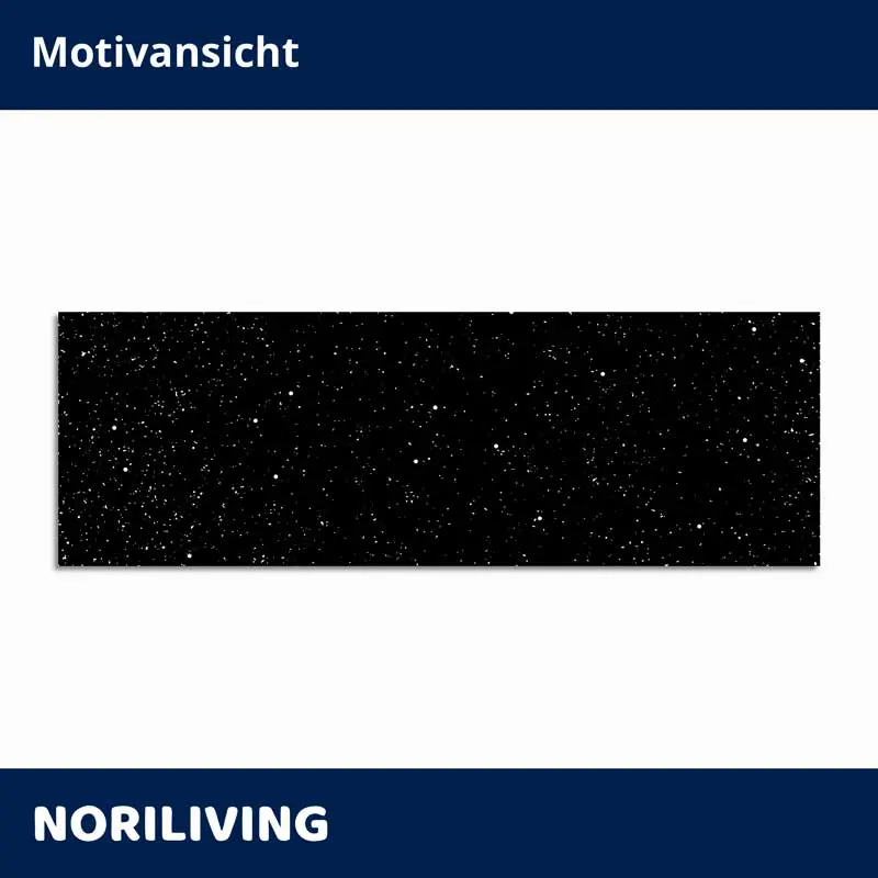 Panoramabild Sternenhimmel schwarz mit weißen Sternen