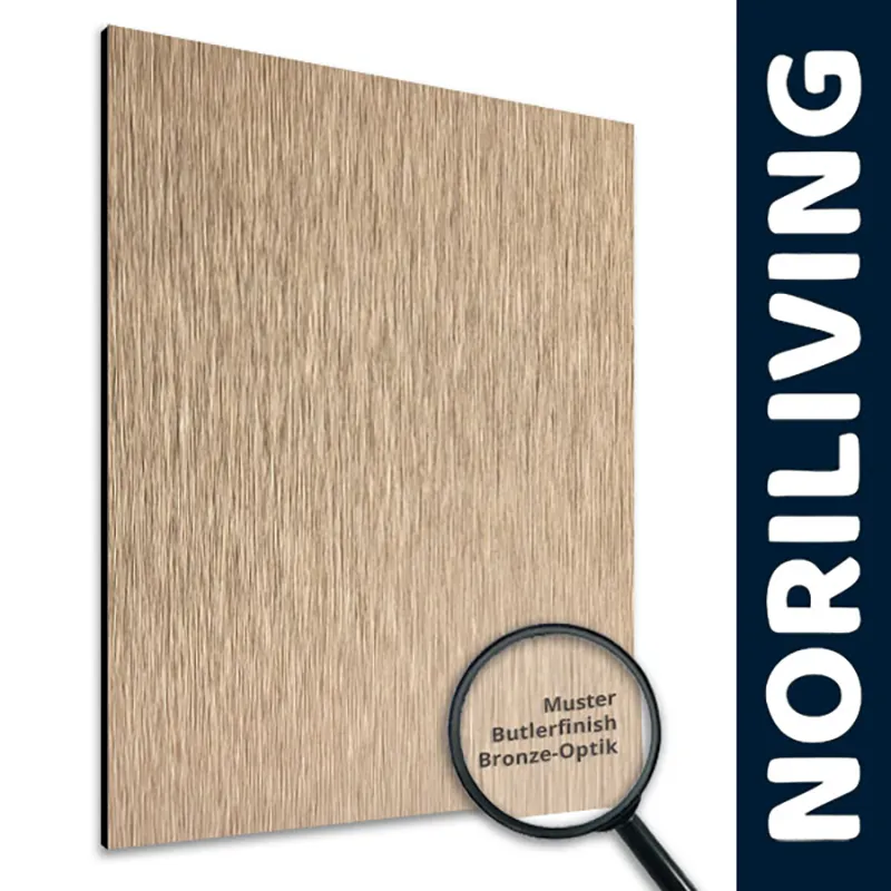 Muster Duschrückwand | Küchenrückwand Butlerfinish Bronze