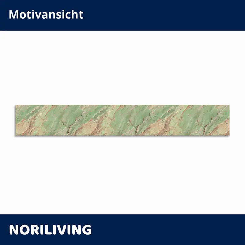 Grüne und beige Marmor-Bordüre, lang und schmal